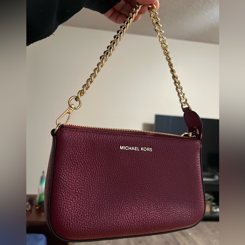 Michael Kors Leather Chain Wallet Purse